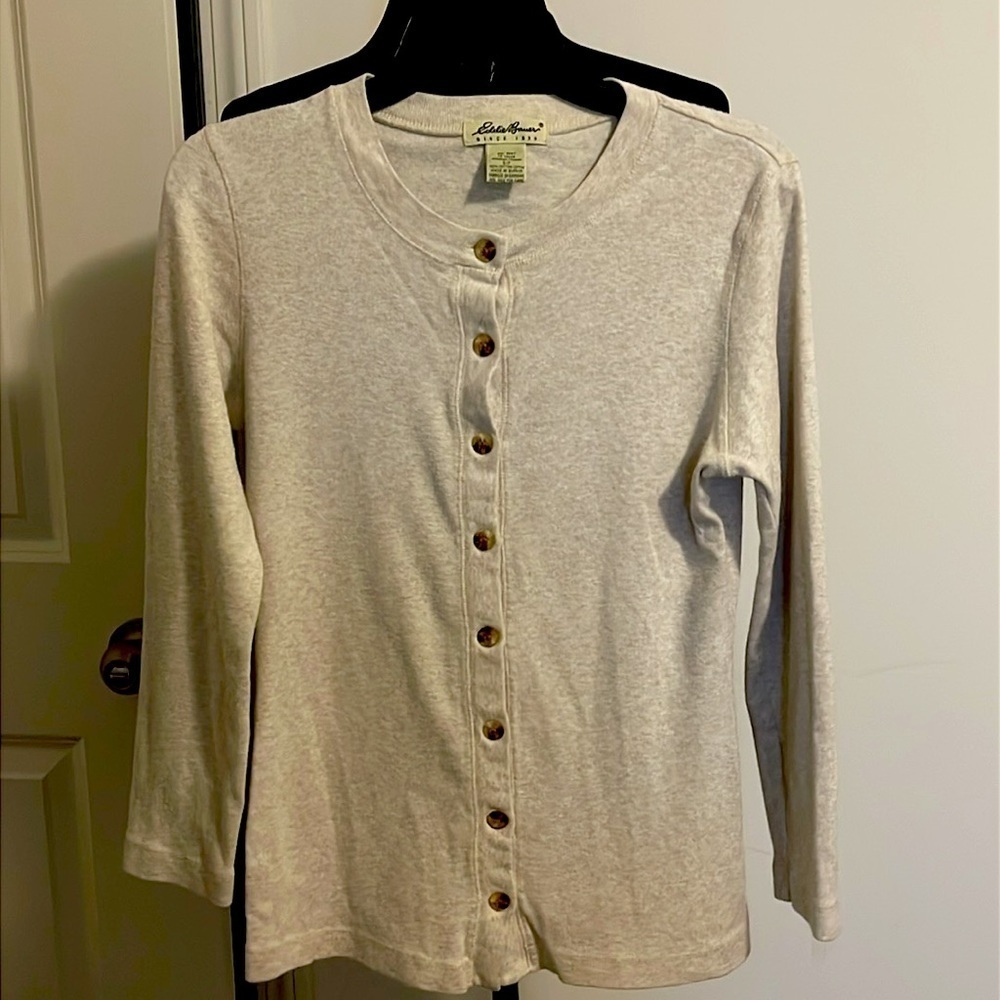 Eddie Bauer Long Sleeve Button Down Sweater Cardigan Size S